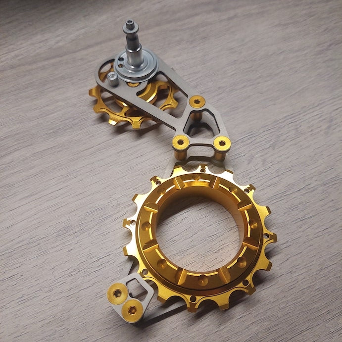 Gearoop 鈦合金中空蟲洞加大波腳導輪臂 Wormhole OSPW (正負齒設計)